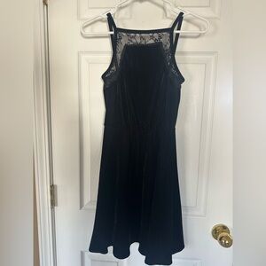 Urban Outfitters, Oh My Love Black velvet Dress with Lace
